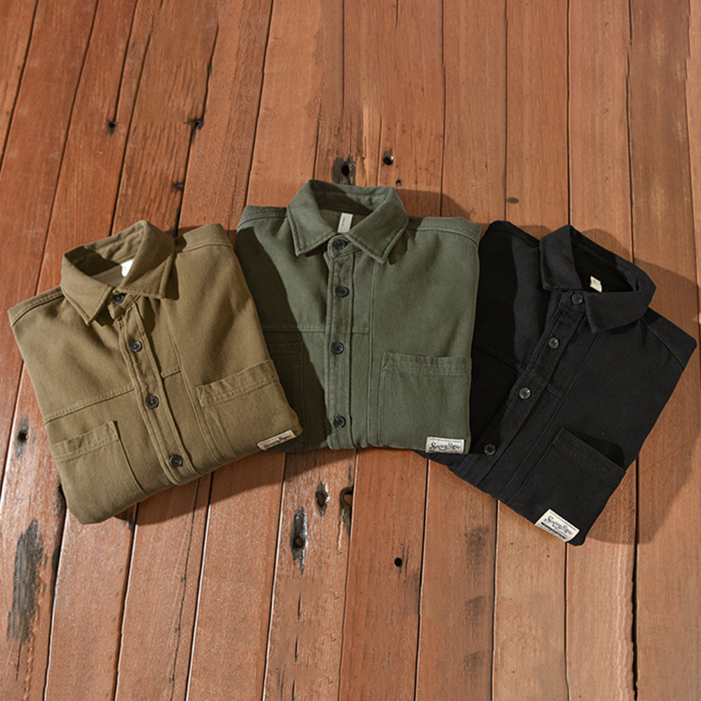 VIBELARA | CAMISA CARGO DE FORRO POLAR PARA HOMBRE