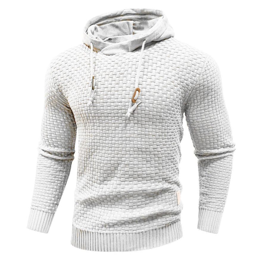 VIBELARA | SUDADERA CON CAPUCHA CLÁSICA DE LANA PARA HOMBRE