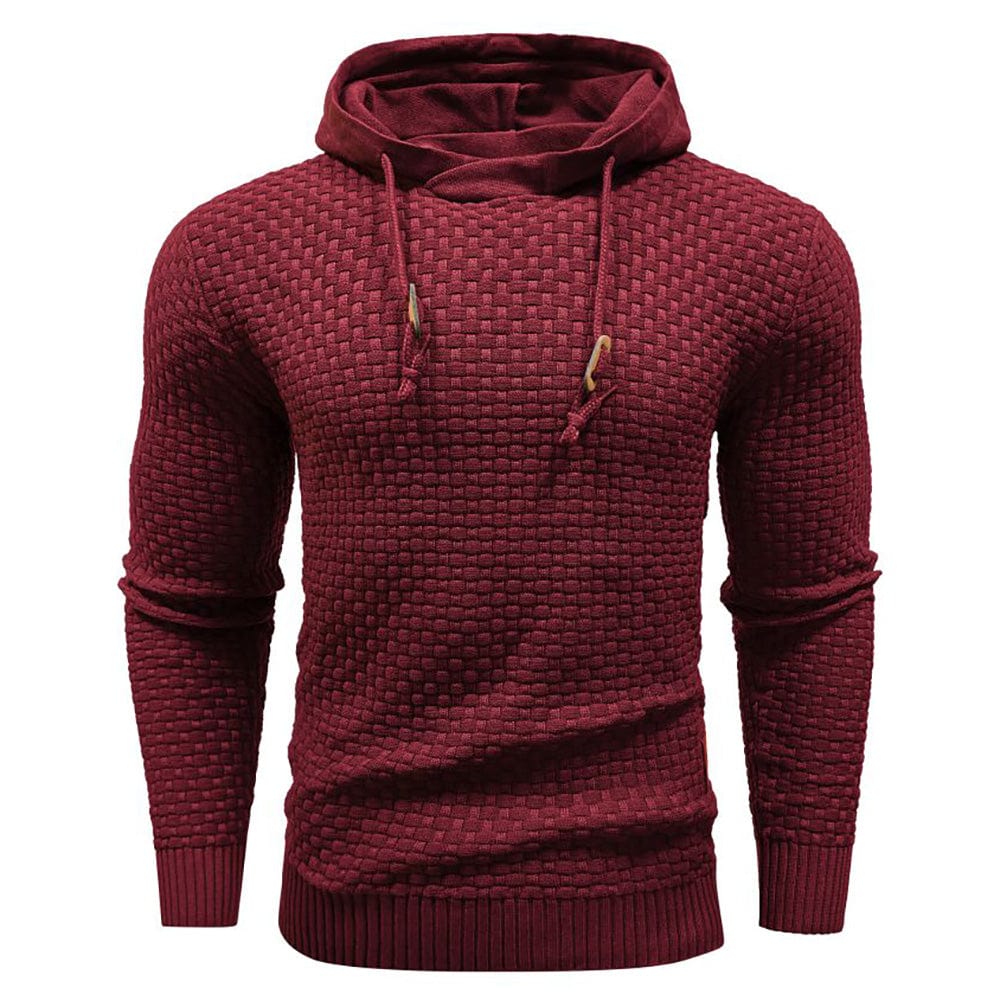 VIBELARA | SUDADERA CON CAPUCHA CLÁSICA DE LANA PARA HOMBRE