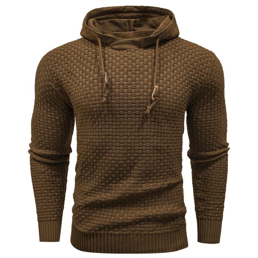 VIBELARA | SUDADERA CON CAPUCHA CLÁSICA DE LANA PARA HOMBRE