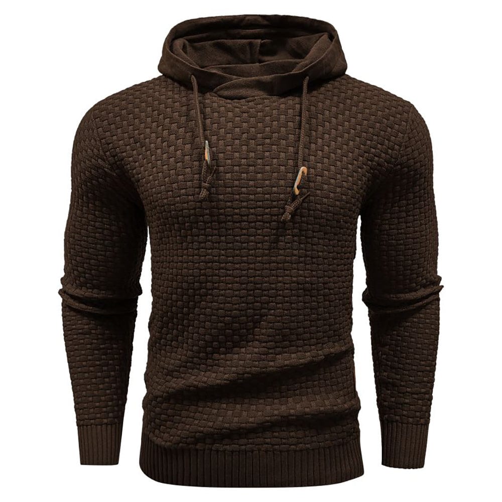 VIBELARA | SUDADERA CON CAPUCHA CLÁSICA DE LANA PARA HOMBRE