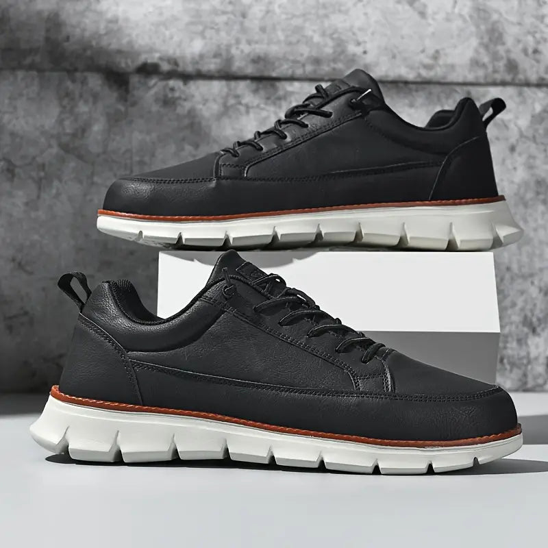VIBELARA | SNEAKERS DE CUERO CON SOPORTE
