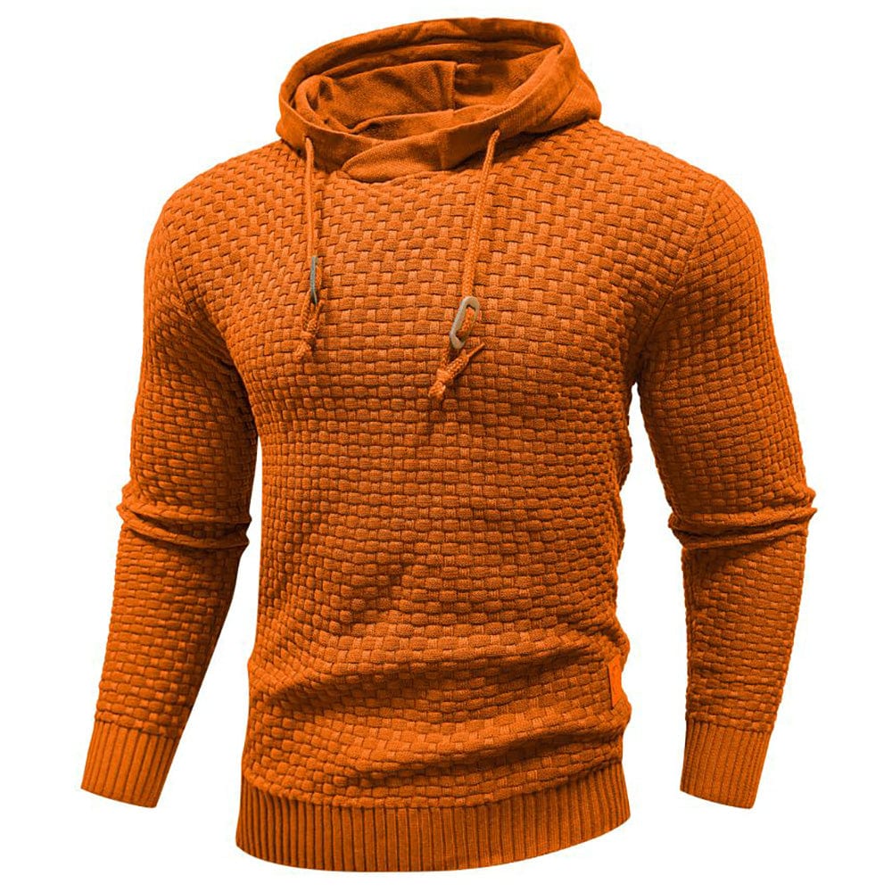 VIBELARA | SUDADERA CON CAPUCHA CLÁSICA DE LANA PARA HOMBRE