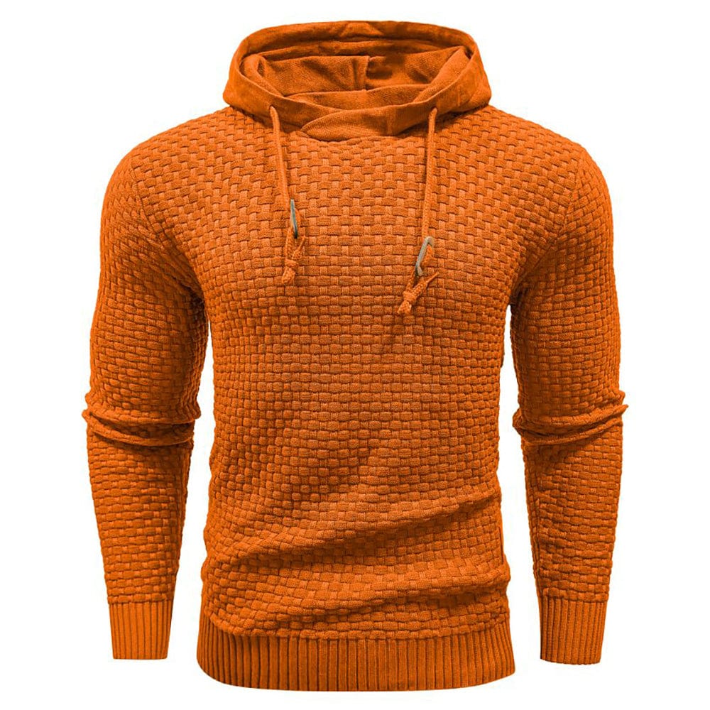 VIBELARA | SUDADERA CON CAPUCHA CLÁSICA DE LANA PARA HOMBRE