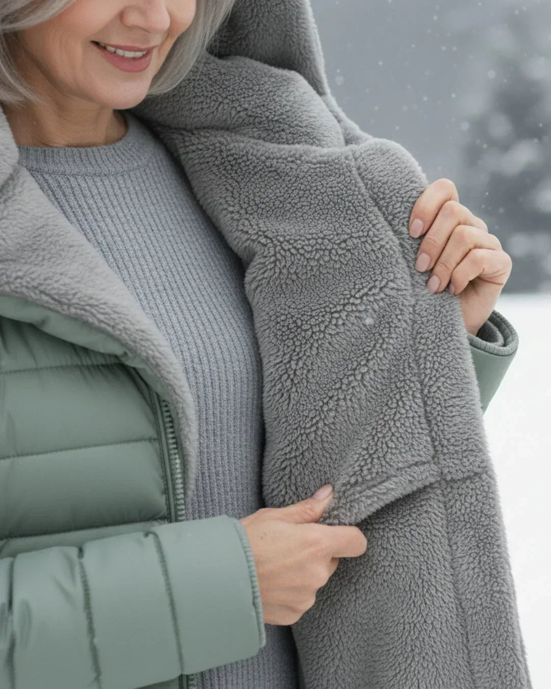 Chaqueta acolchada larga con capucha