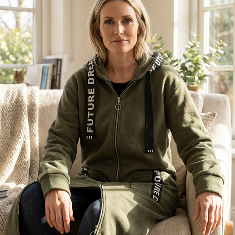 Sudadera-abrigo oversize con capucha