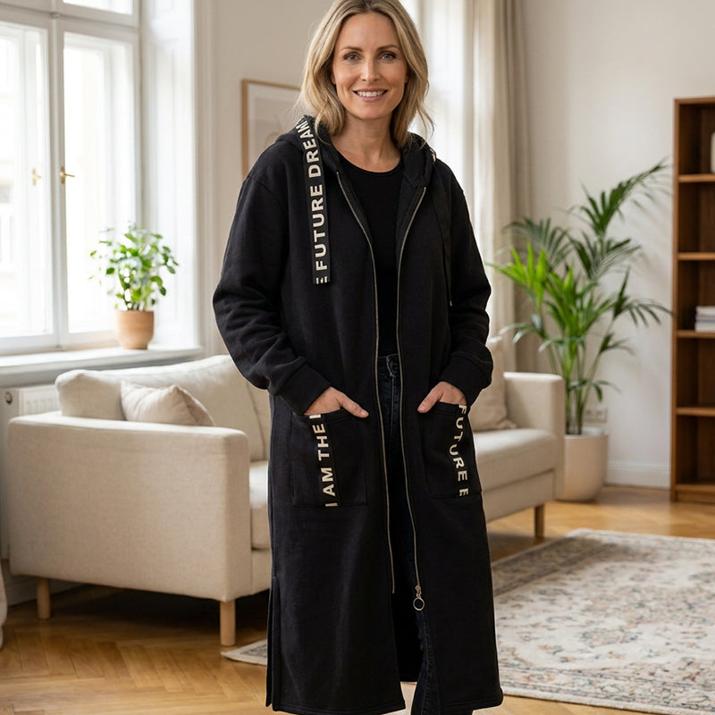 Sudadera-abrigo oversize con capucha