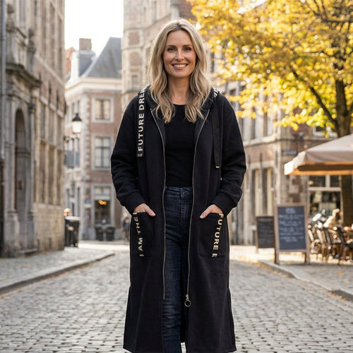 Sudadera-abrigo oversize con capucha