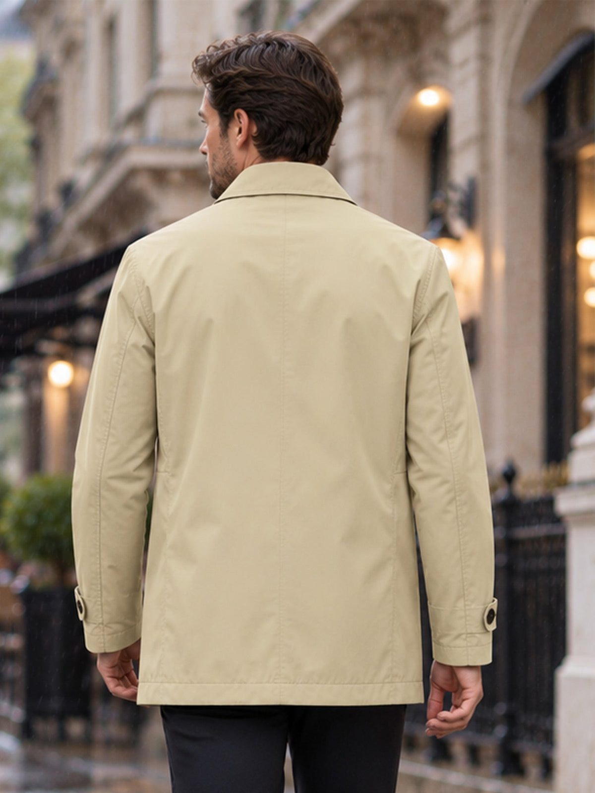 GABARDINA IMPERMEABLE HASTA LA CINTURA PARA HOMBRE