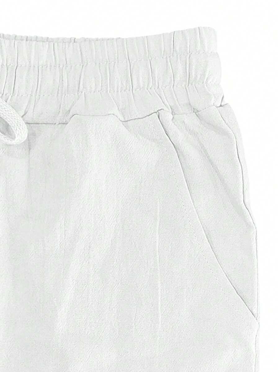 VIBELARA | PANTALÓN LIGERO DE LINO CON CORDÓN