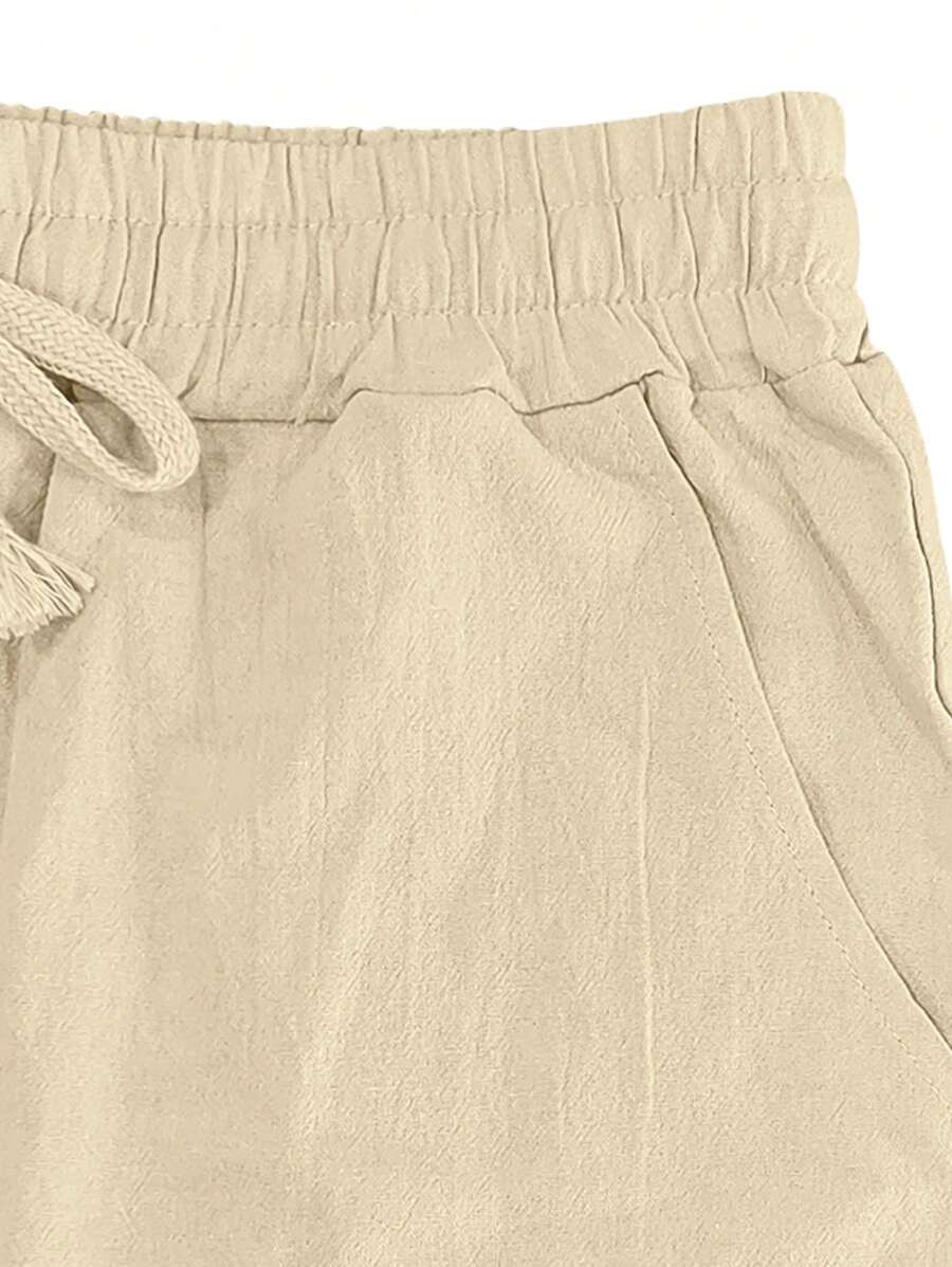 VIBELARA | PANTALÓN LIGERO DE LINO CON CORDÓN