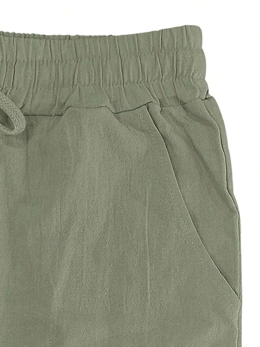 VIBELARA | PANTALÓN LIGERO DE LINO CON CORDÓN