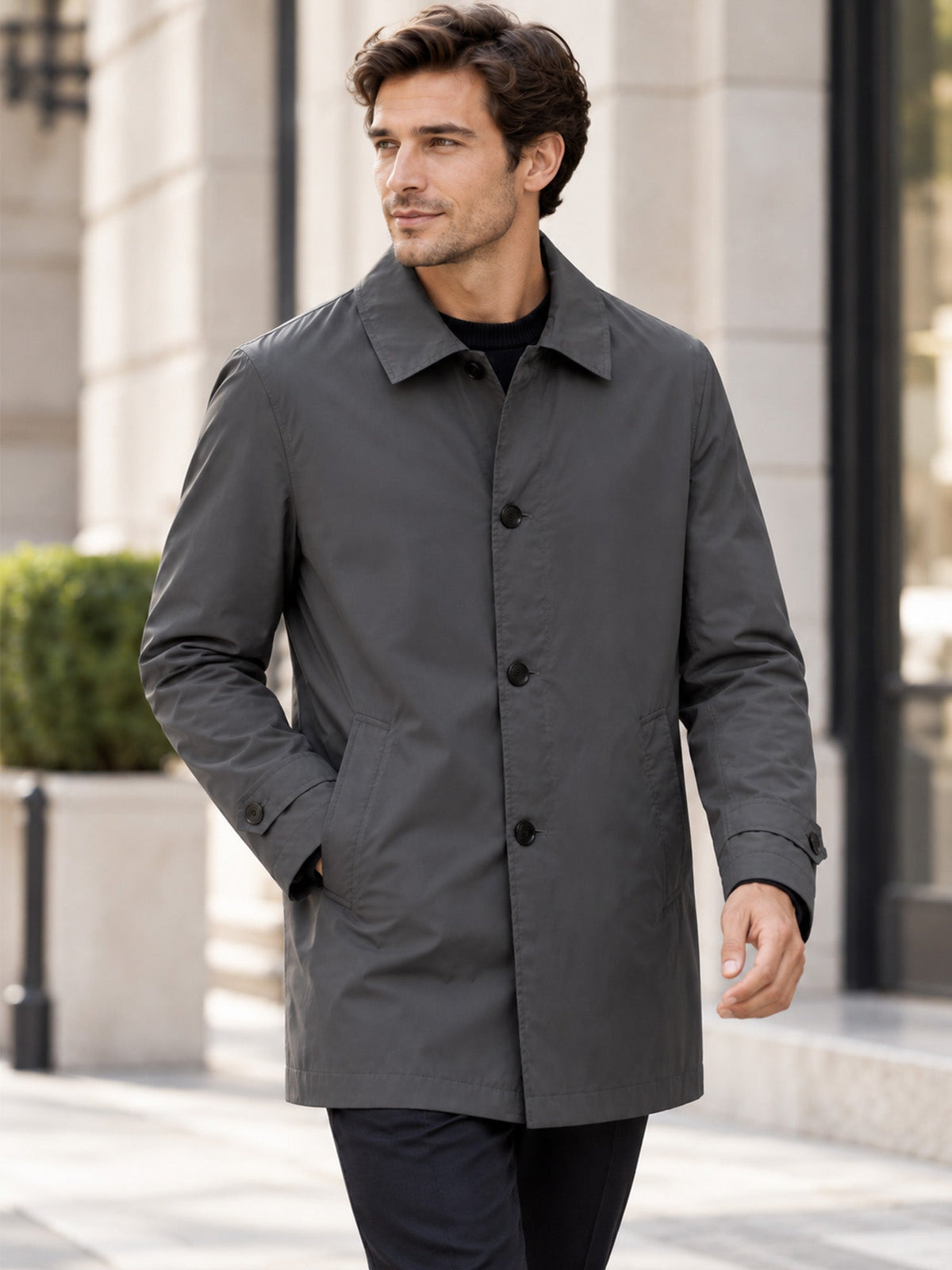 GABARDINA IMPERMEABLE HASTA LA CINTURA PARA HOMBRE
