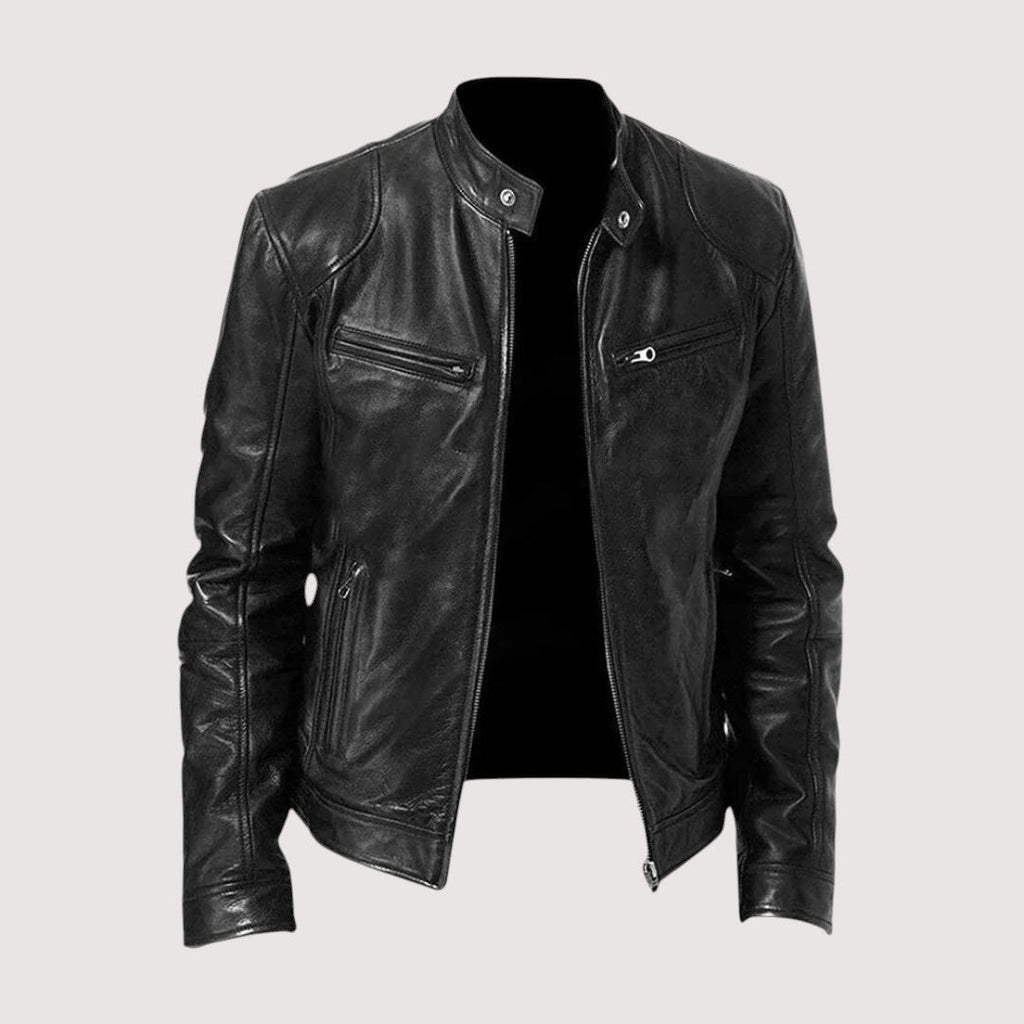 VIBELARA | CHAQUETA DE CUERO PREMIUM ELEGANTE PARA HOMBRE