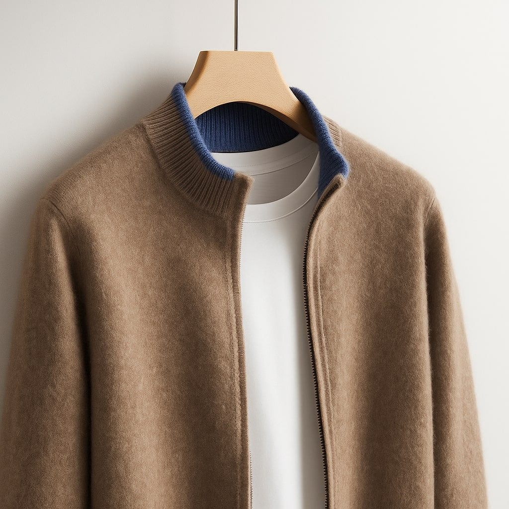 VIBELARA | JERSEY CON CREMALLERA PARA HOMBRE