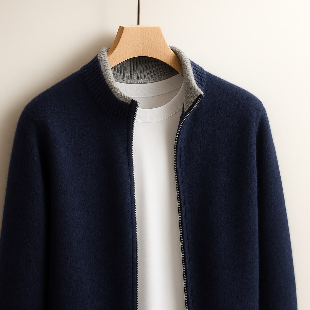 VIBELARA | JERSEY CON CREMALLERA PARA HOMBRE