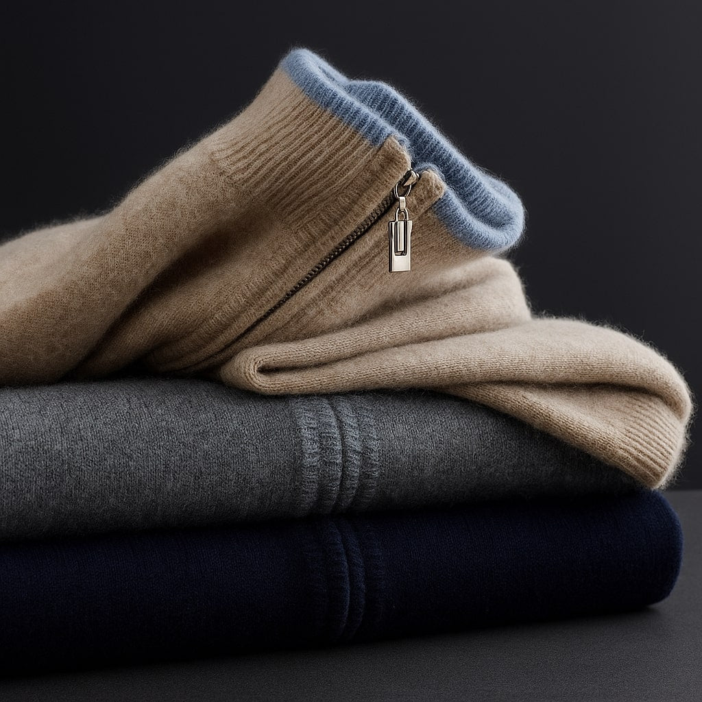VIBELARA | JERSEY CON CREMALLERA PARA HOMBRE