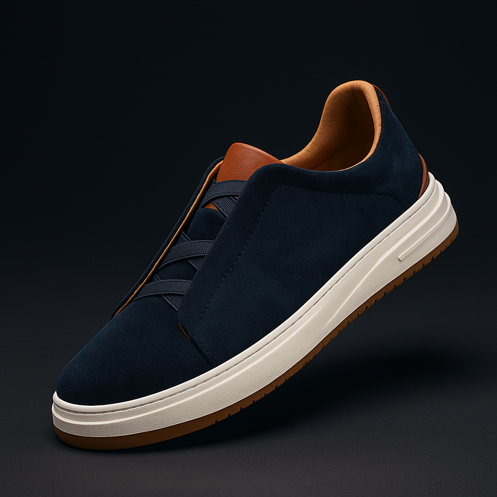 VIBELARA | ZAPATOS SLIP-ON DE ANTE PARA HOMBRE