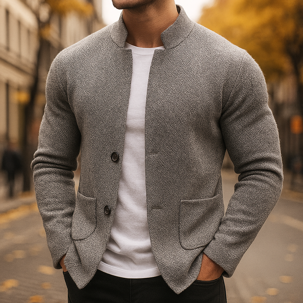 VIBELARA | CÁRDIGAN DE LANA DE PUNTO PARA HOMBRE
