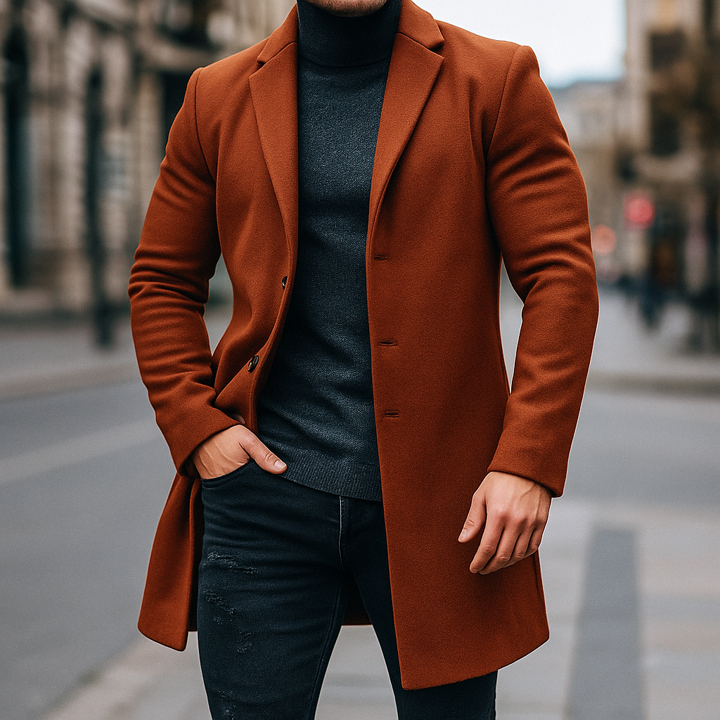 VIBELARA | TRENCH DE LANA PARA HOMBRE