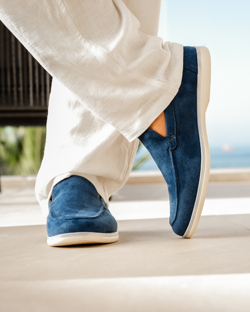 VIBELARA | MOCASINES DE CUERO Y ANTE