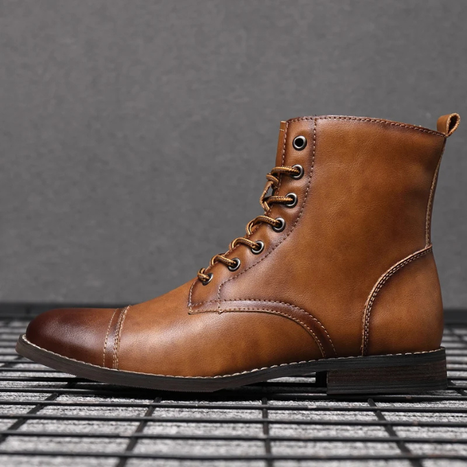 VIBELARA | BOTAS URBANAS DE PIEL ENVEJECIDA PARA HOMBRE