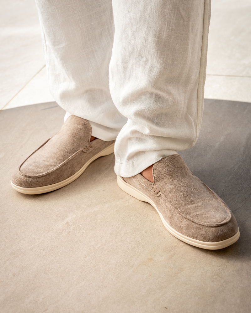 VIBELARA | MOCASINES DE CUERO Y ANTE