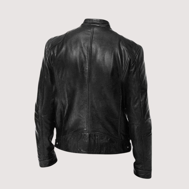 VIBELARA | CHAQUETA DE CUERO PREMIUM ELEGANTE PARA HOMBRE
