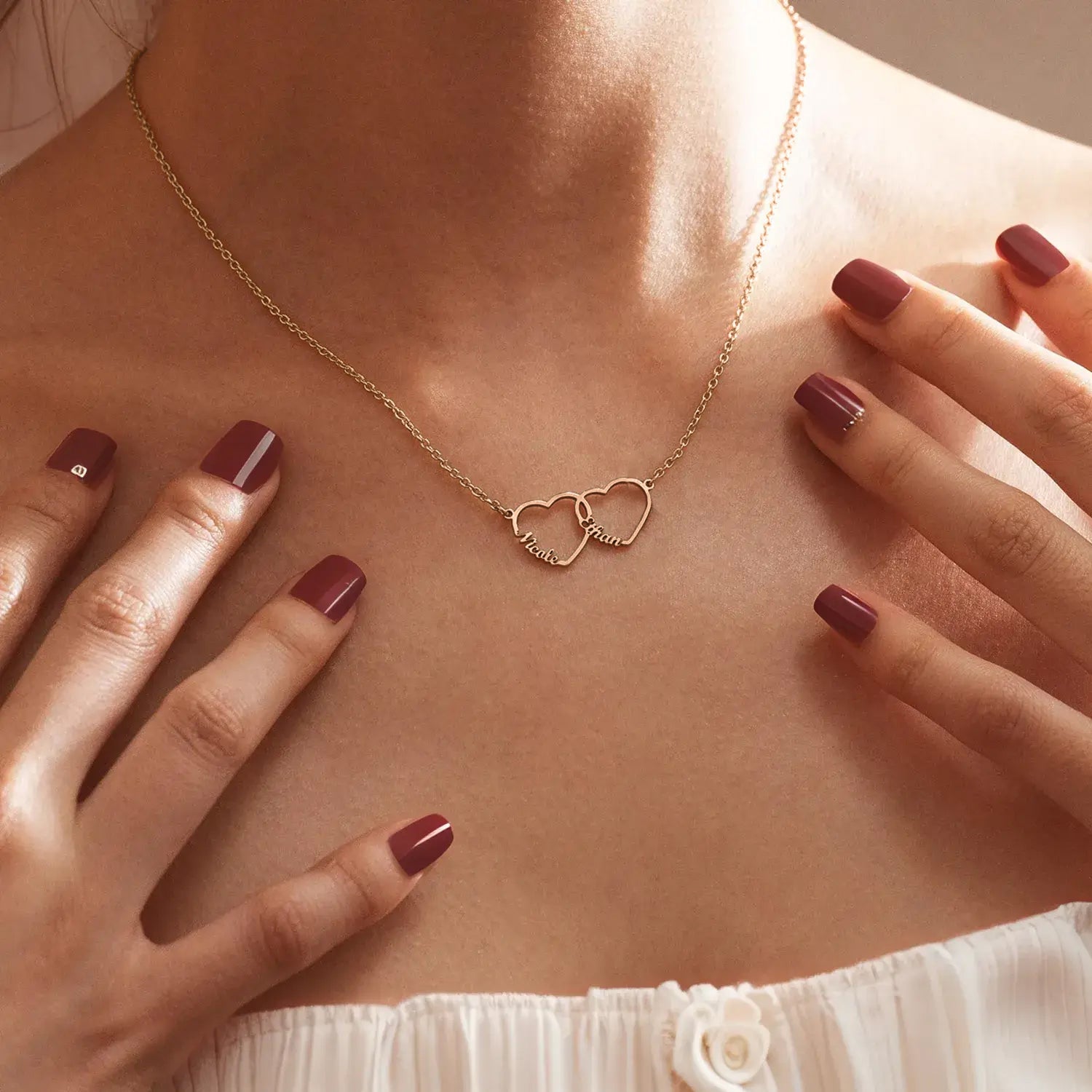 Collar personalizado con un corazón y un nombre