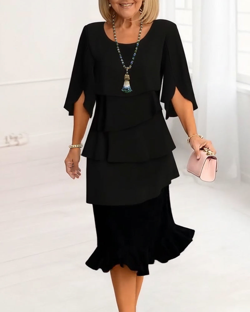 Sofia – Vestido elegante y vaporoso con volantes