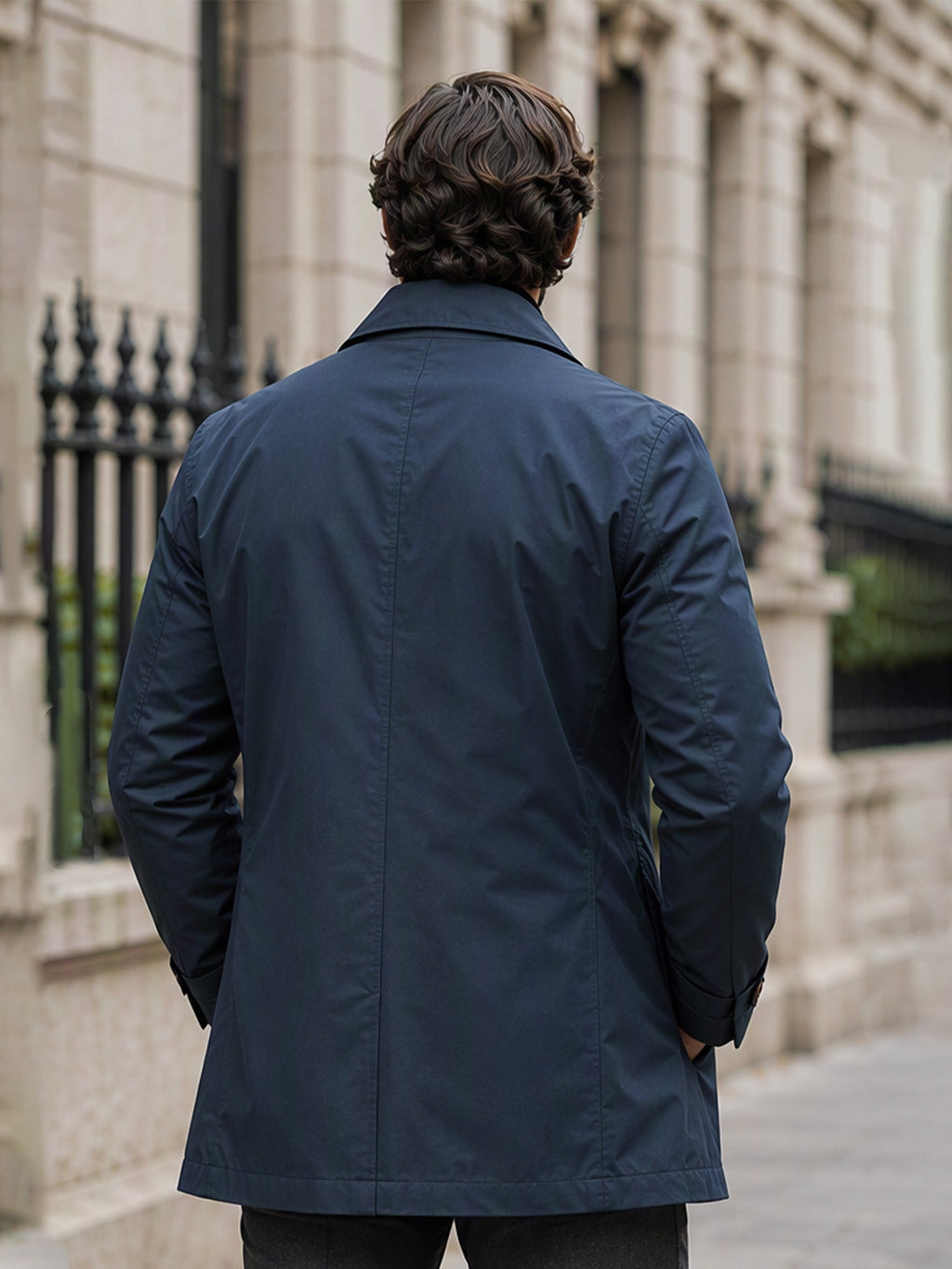 GABARDINA IMPERMEABLE HASTA LA CINTURA PARA HOMBRE