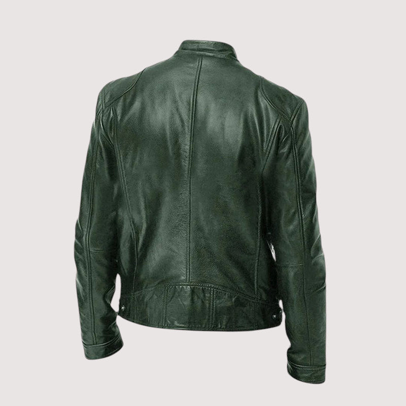 VIBELARA | CHAQUETA DE CUERO PREMIUM ELEGANTE PARA HOMBRE