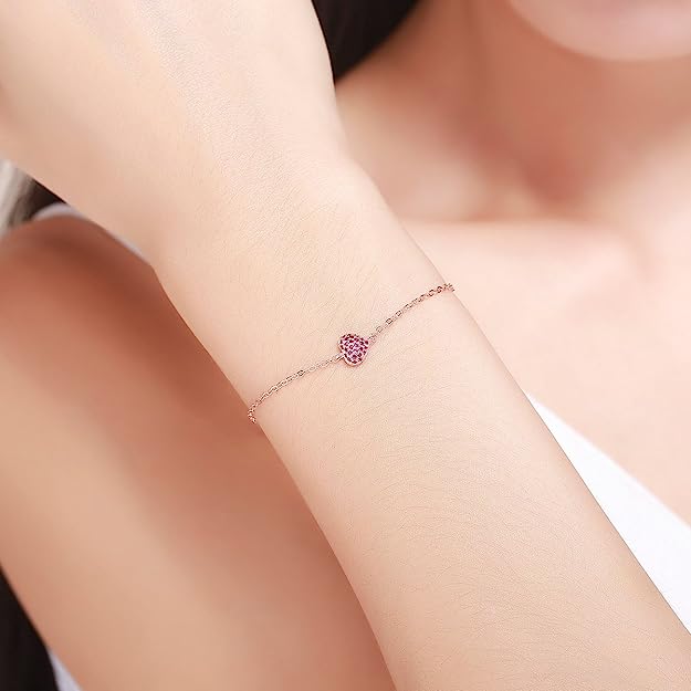 Pulsera con corazón tachuela