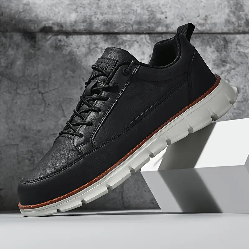 VIBELARA | SNEAKERS DE CUERO CON SOPORTE