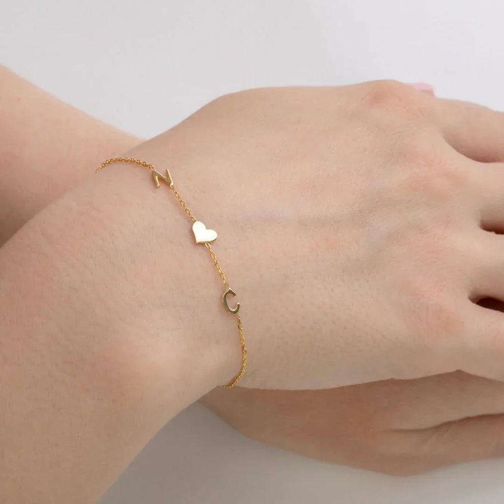 Pulsera personalizada con iniciales a los lados