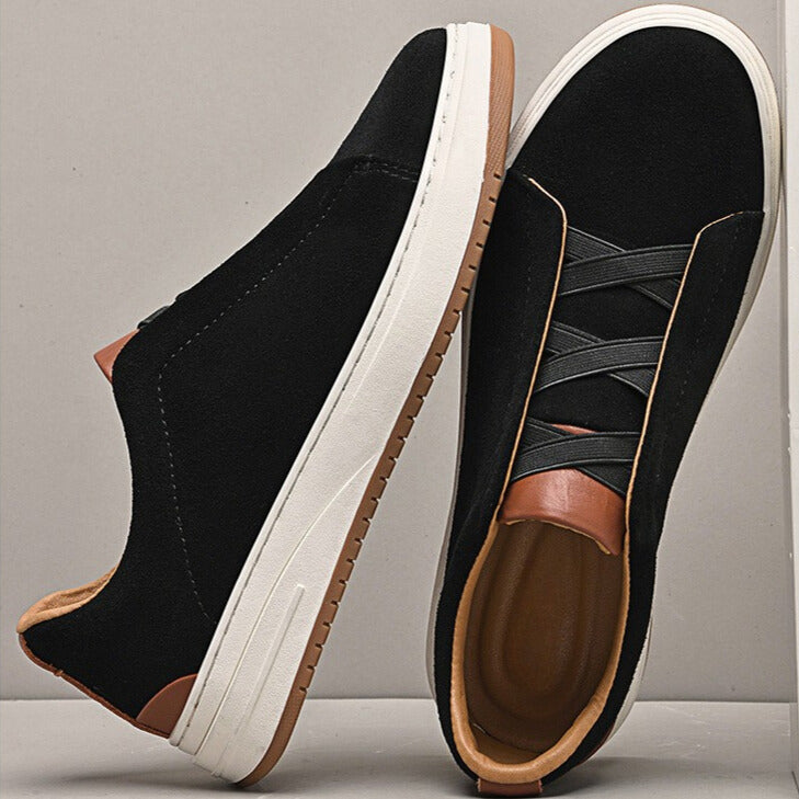 VIBELARA | ZAPATOS DE ANTE SIN CORDONES PARA HOMBRE