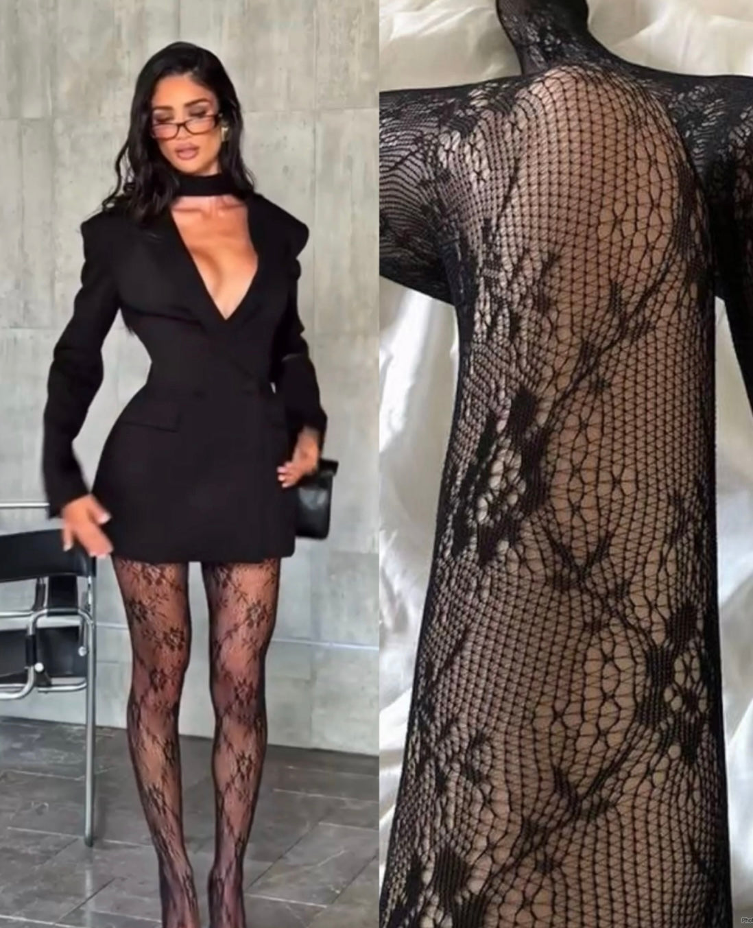 Abito Giacca Glamour “. Abito+Calze+Collarino “