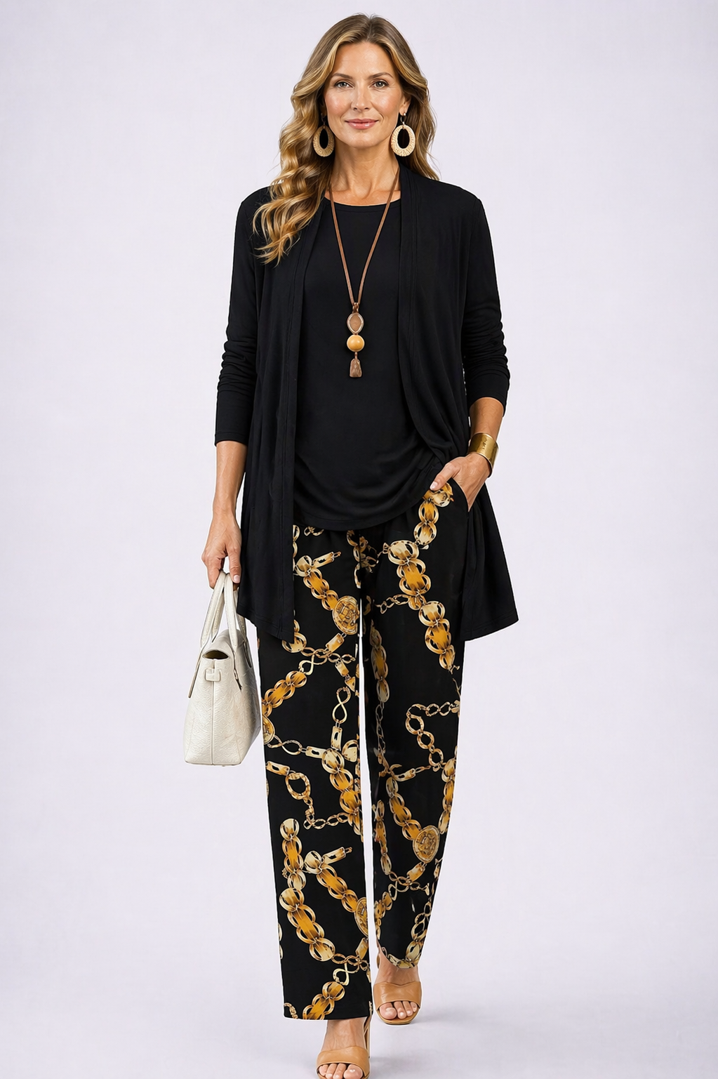 Conjunto elegante de tres piezas