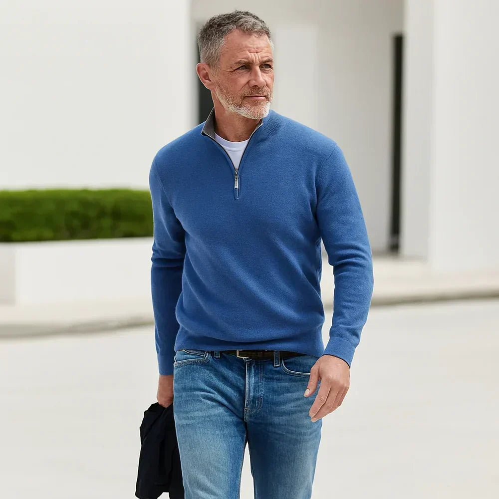 VIBELARA | JERSEY CON CREMALLERA PARA HOMBRE