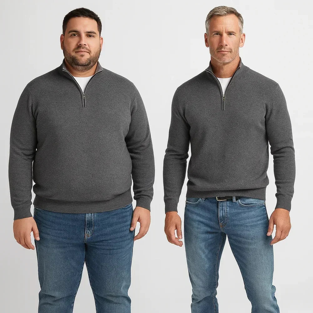 VIBELARA | JERSEY CON CREMALLERA PARA HOMBRE