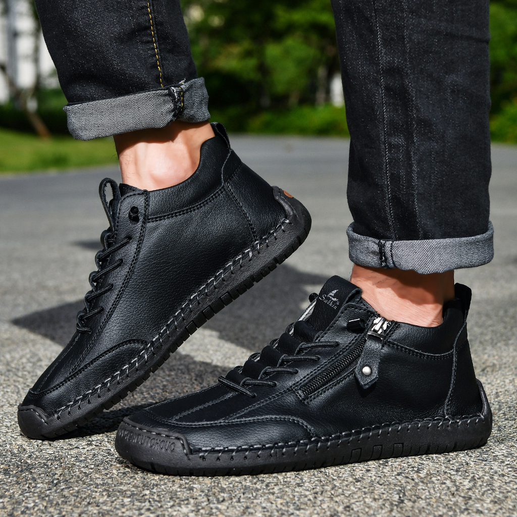 VIBELARA | ZAPATOS DE NOBUCK CON CREMALLERA PARA HOMBRE