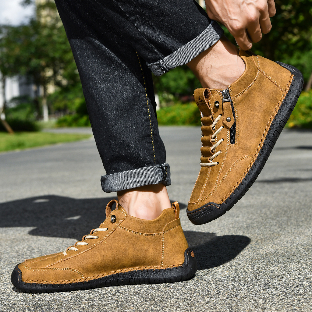 VIBELARA | ZAPATOS DE NOBUCK CON CREMALLERA PARA HOMBRE
