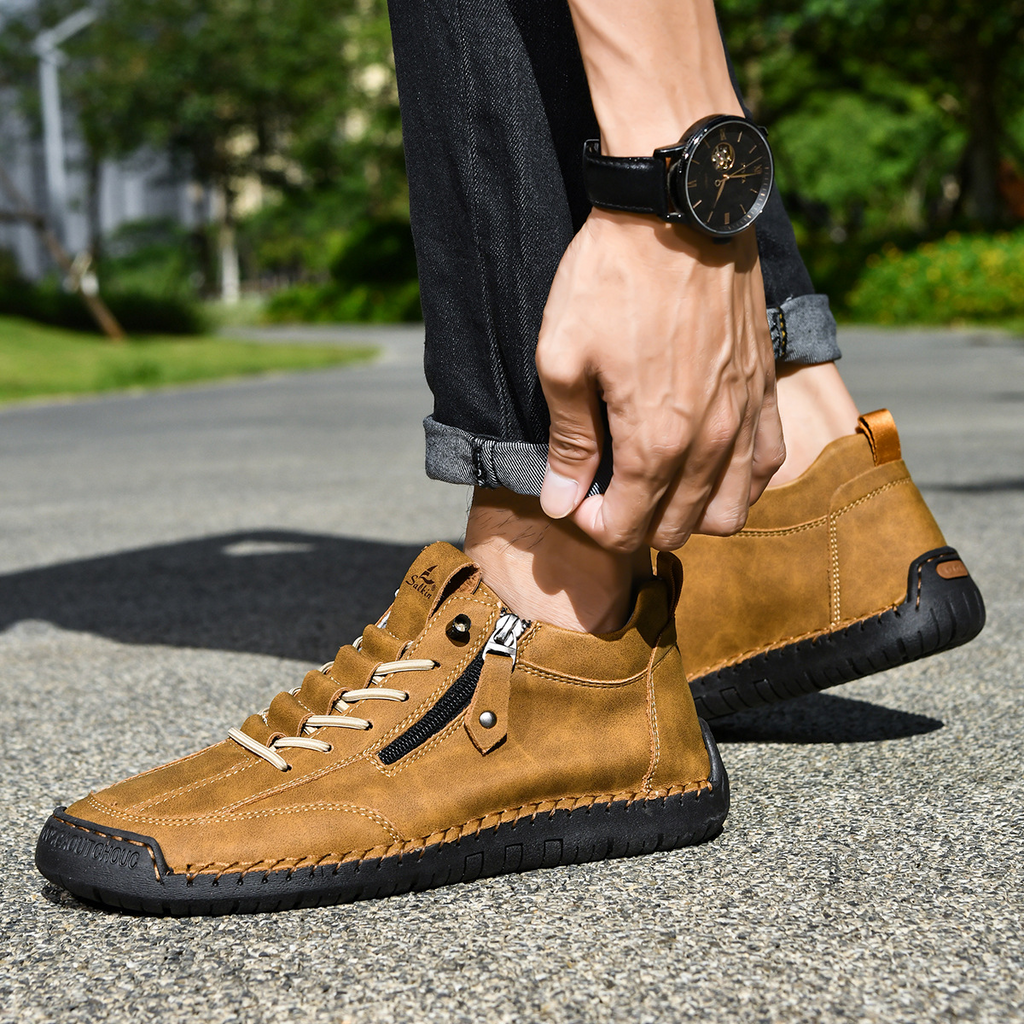 VIBELARA | ZAPATOS DE NOBUCK CON CREMALLERA PARA HOMBRE