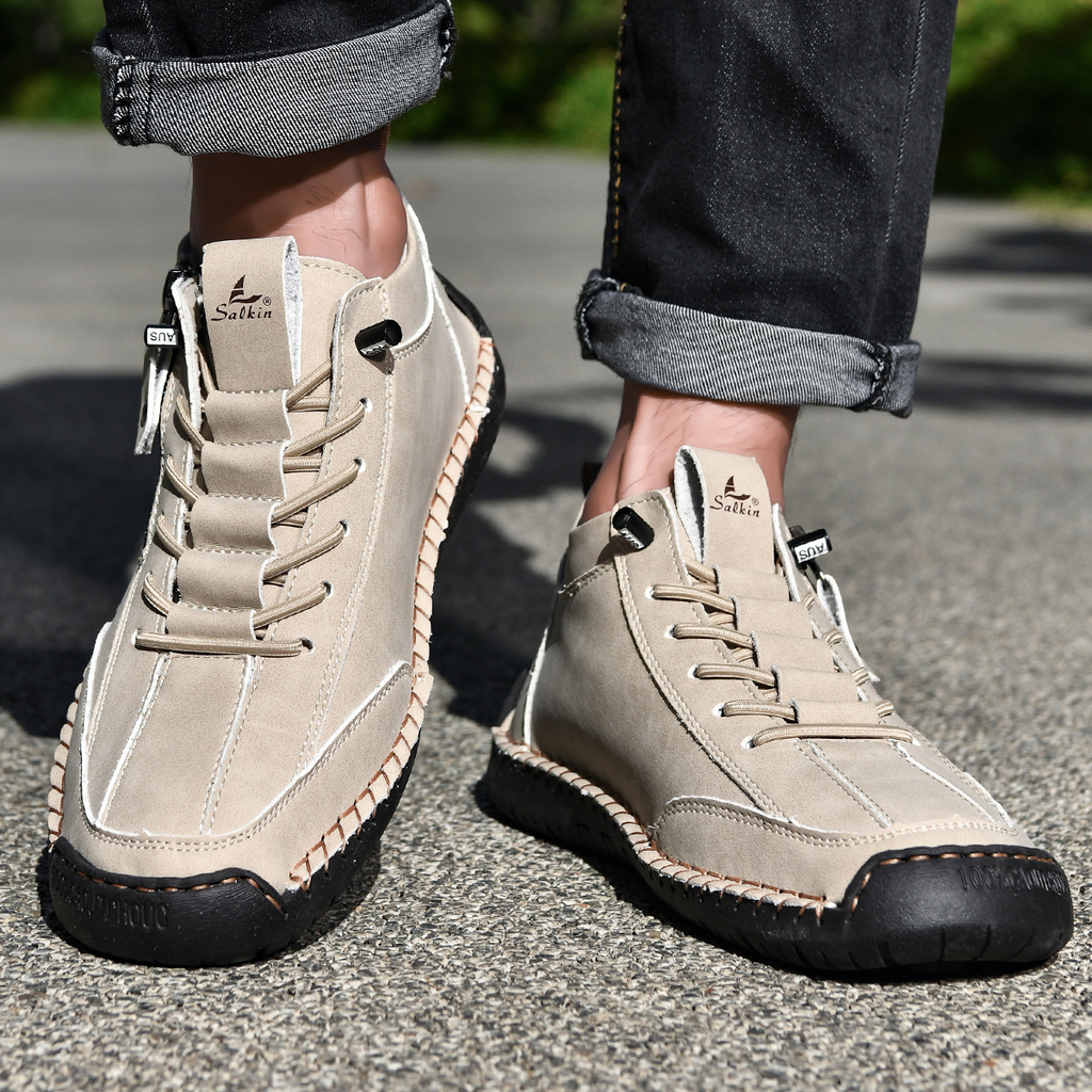 VIBELARA | ZAPATOS DE NOBUCK CON CREMALLERA PARA HOMBRE