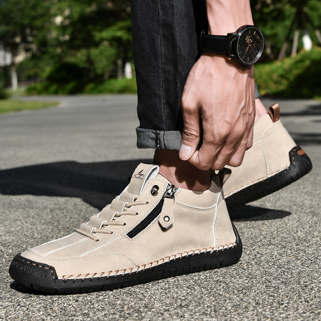 VIBELARA | ZAPATOS DE NOBUCK CON CREMALLERA PARA HOMBRE