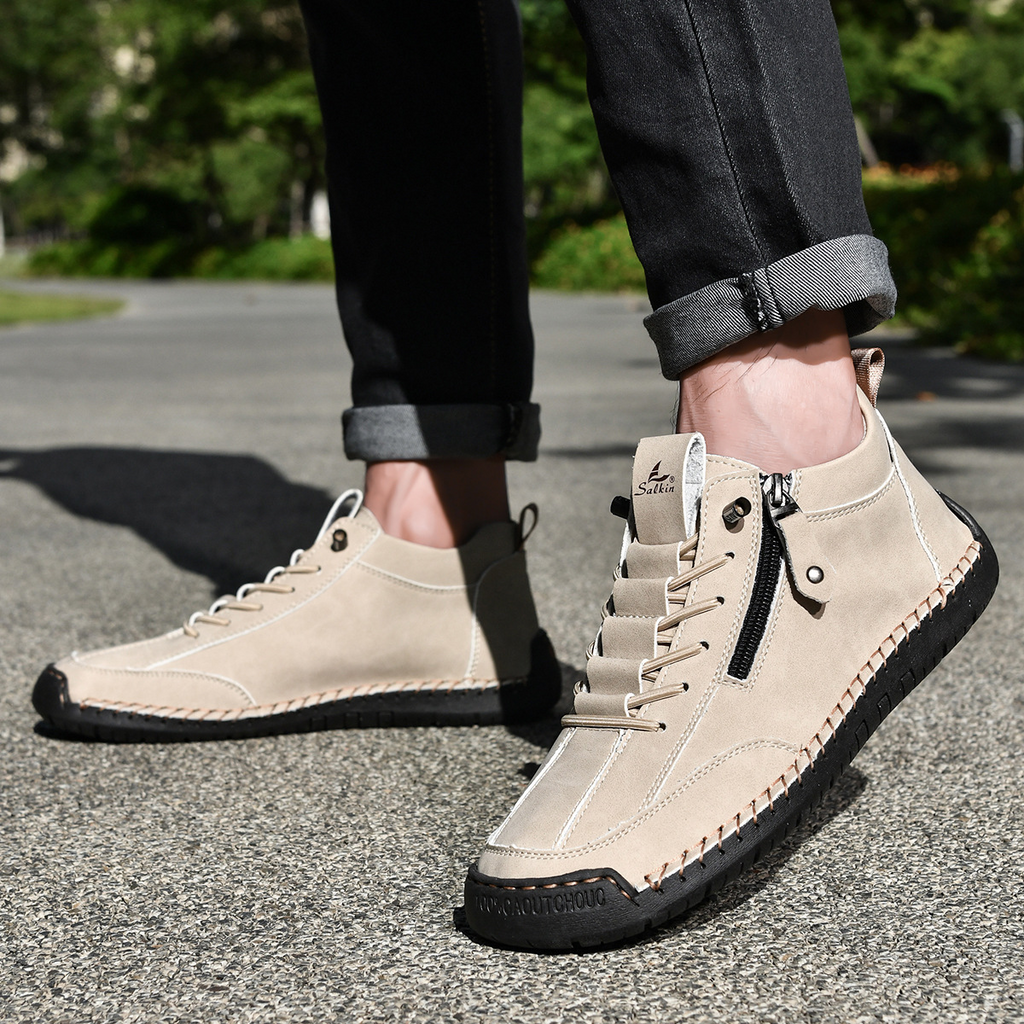 VIBELARA | ZAPATOS DE NOBUCK CON CREMALLERA PARA HOMBRE