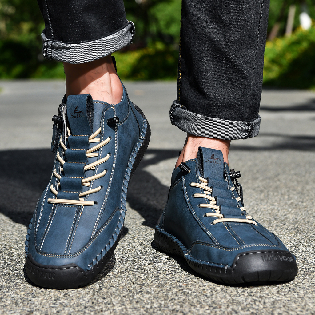 VIBELARA | ZAPATOS DE NOBUCK CON CREMALLERA PARA HOMBRE