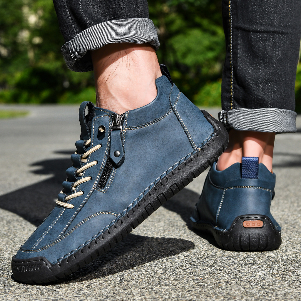 VIBELARA | ZAPATOS DE NOBUCK CON CREMALLERA PARA HOMBRE