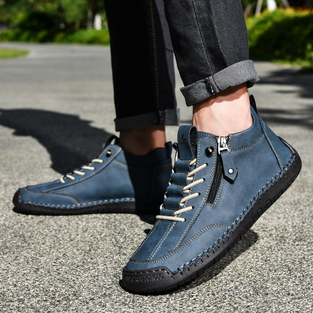 VIBELARA | ZAPATOS DE NOBUCK CON CREMALLERA PARA HOMBRE