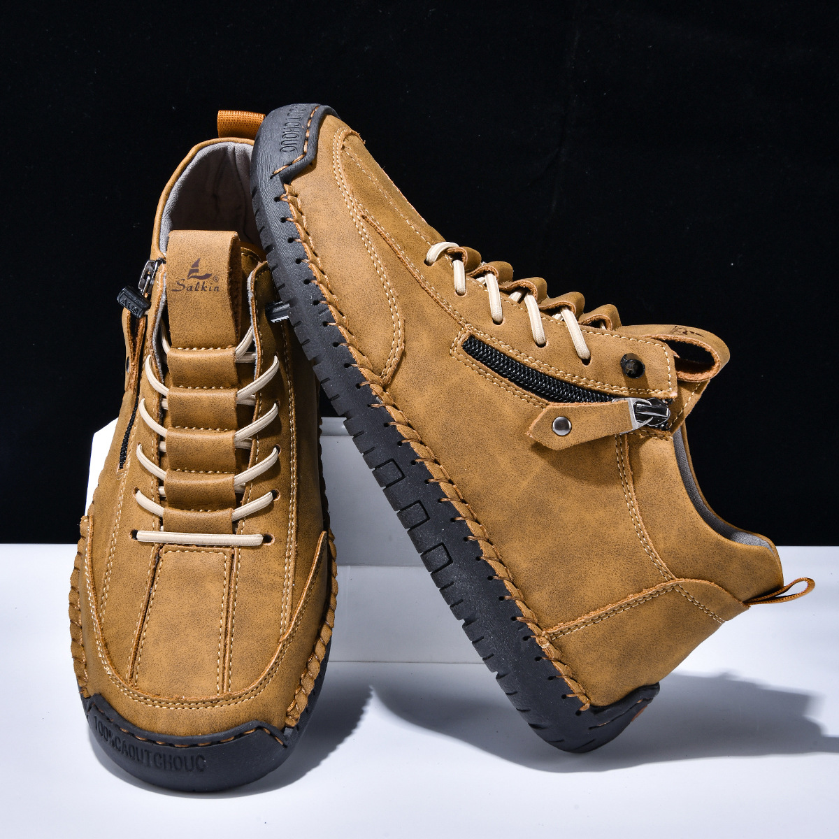 VIBELARA | ZAPATOS DE NOBUCK CON CREMALLERA PARA HOMBRE